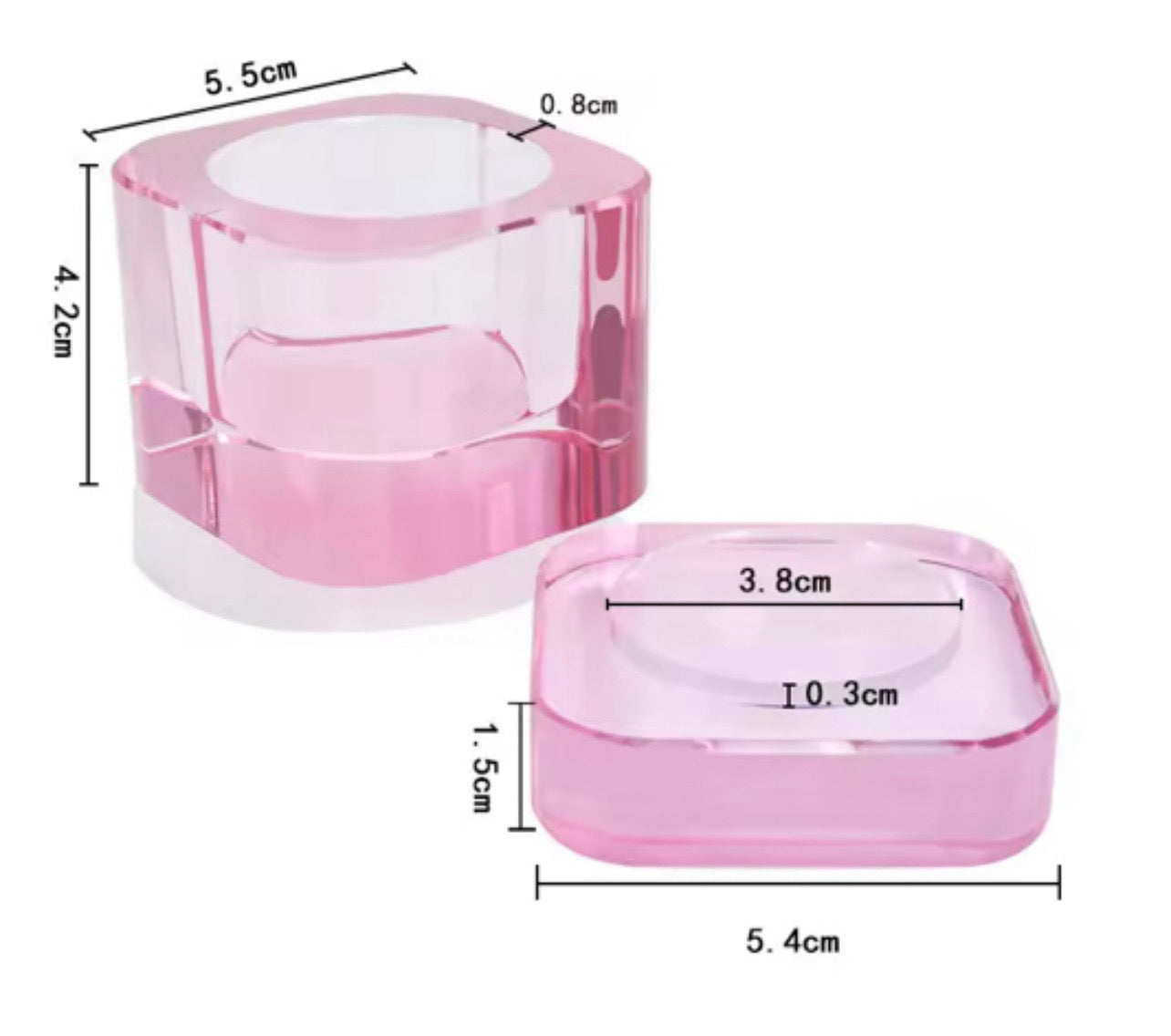 1Pcs Clear Grass Dappen Dish for Acrylic Monomer Liquid | Color: Clear
