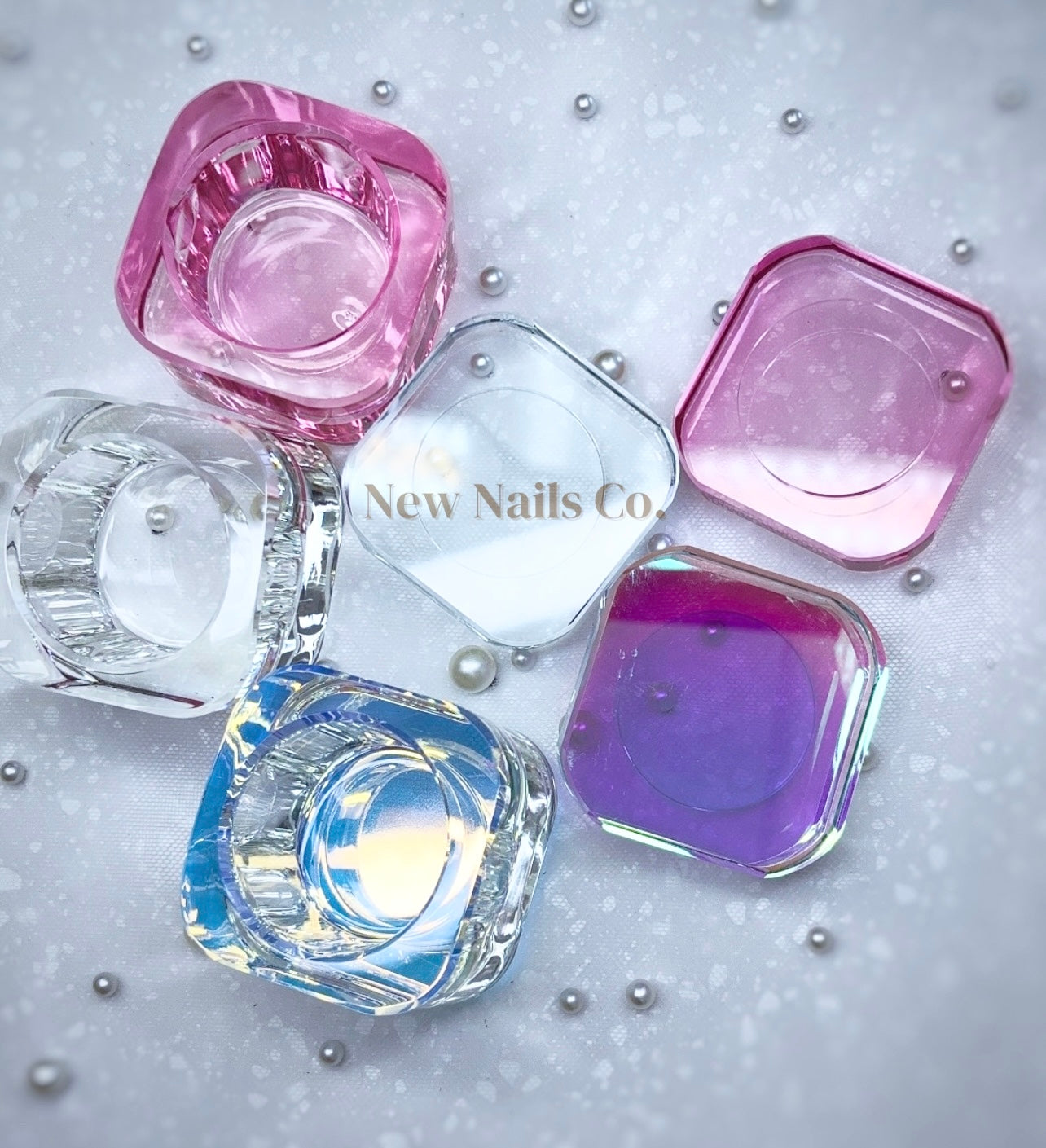 1Pcs AB Rainbow Grass Dappen Dish for Acrylic Monomer Liquid | Color: AB Rainbow