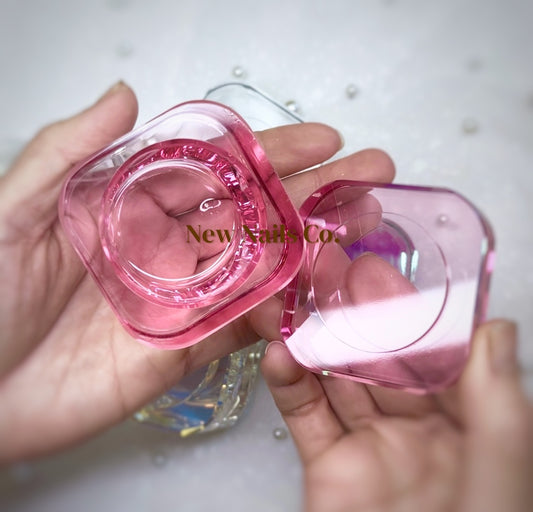 1Pcs Pink Grass Dappen Dish for Acrylic Monomer Liquid | Color: Pink