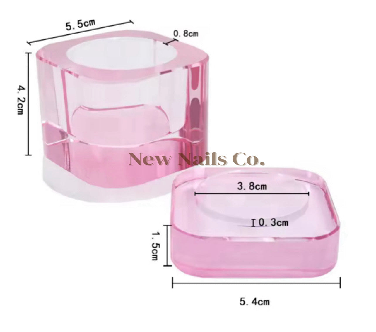 1Pcs Pink Grass Dappen Dish for Acrylic Monomer Liquid | Color: Pink